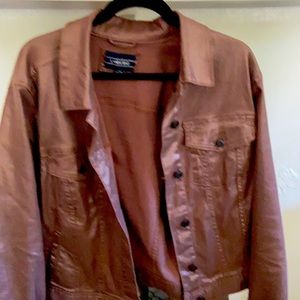 Metallic jean jacket